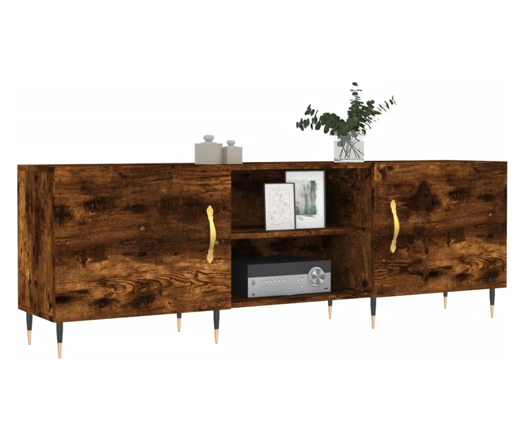 TV komoda, dimljeni hrast, 150x30x50 cm, kompozitno drvo - 3