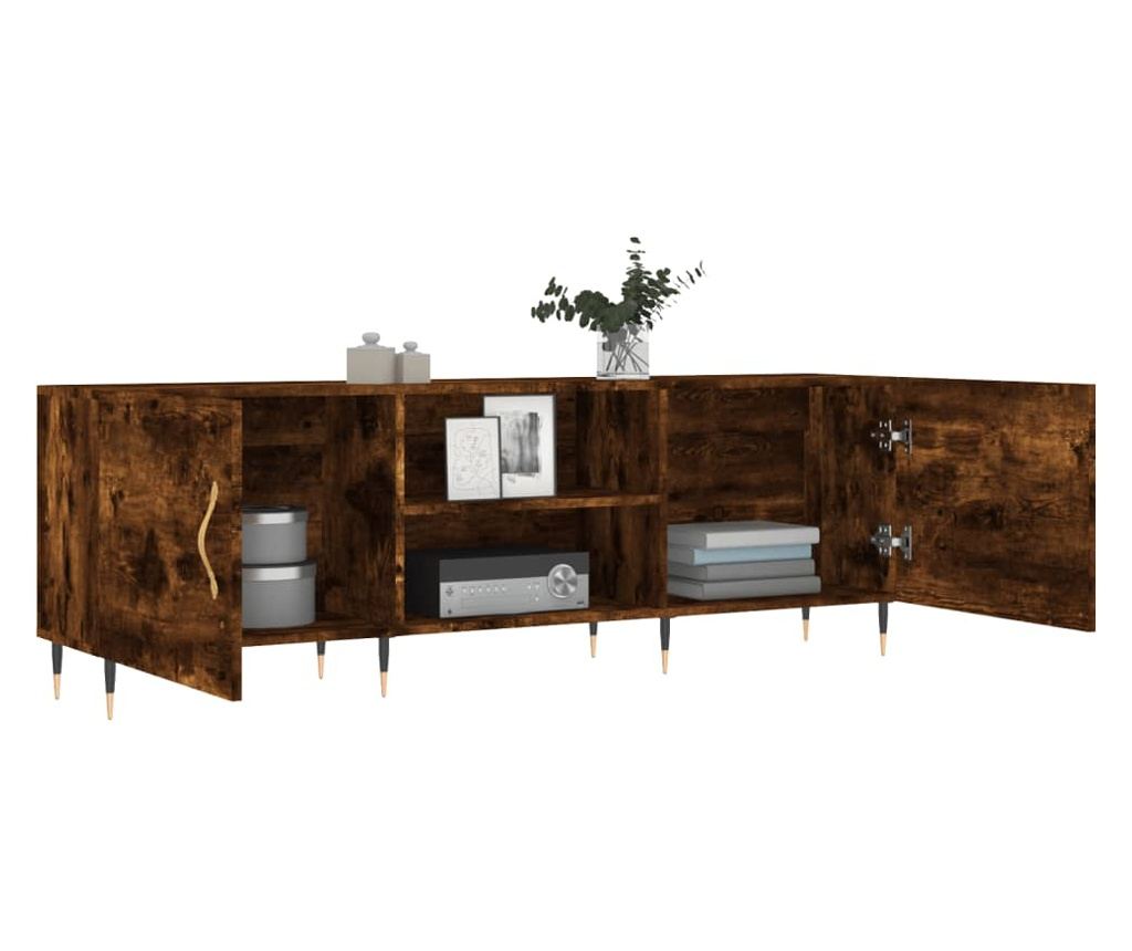 TV komoda, dimljeni hrast, 150x30x50 cm, kompozitno drvo - 4