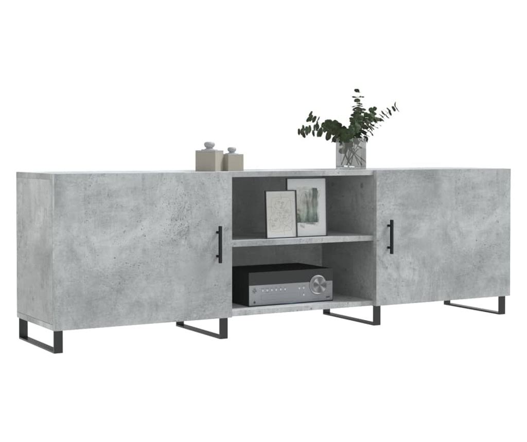 TV ormarić, betonsko siva, 150x30x50 cm, Konstruirano drvo - 3