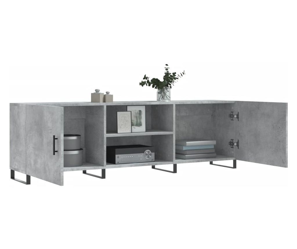 TV ormarić, betonsko siva, 150x30x50 cm, Konstruirano drvo - 4