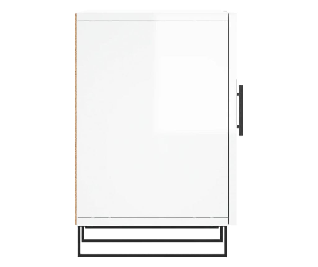 TV komoda, bijela visokog sjaja, 150x30x50 cm, kompozitno drvo - 7