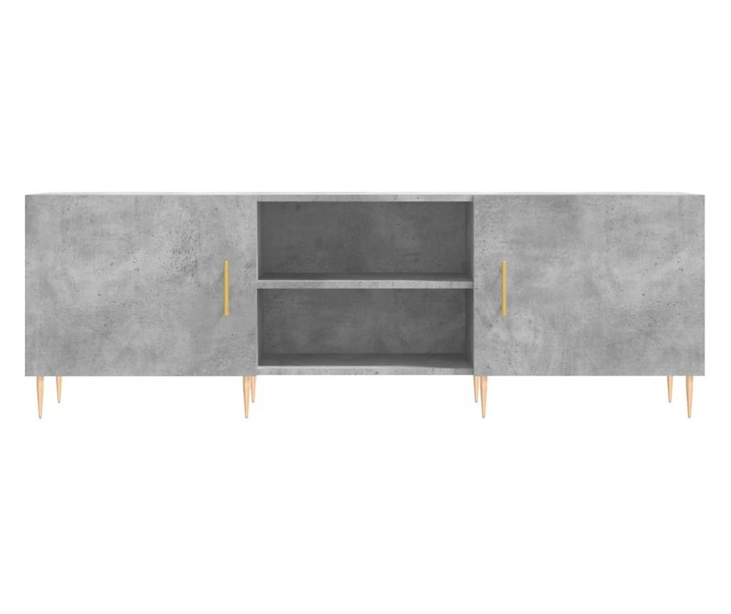TV stalak, betonsko siva, 150x30x50 cm, kompozitno drvo - 5