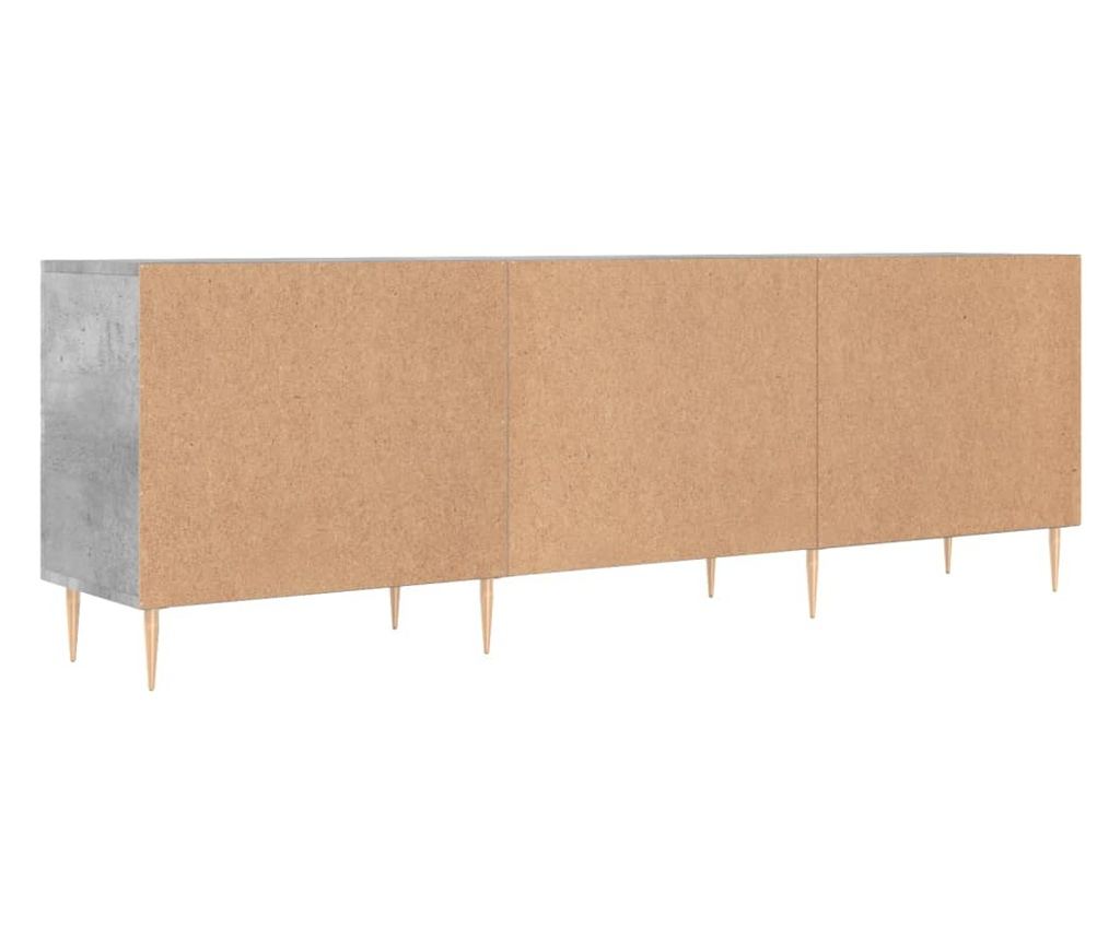 TV stalak, betonsko siva, 150x30x50 cm, kompozitno drvo - 8