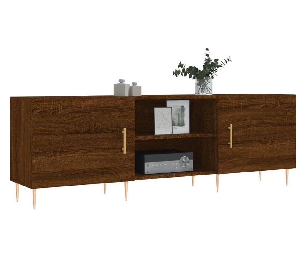 TV komoda, smeđi hrast, 150x30x50 cm, kompozitno drvo - 3