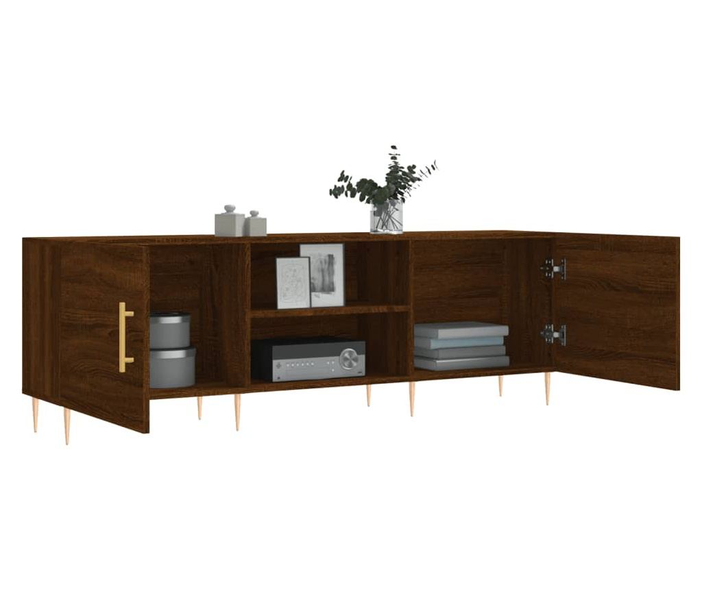 TV komoda, smeđi hrast, 150x30x50 cm, kompozitno drvo - 4
