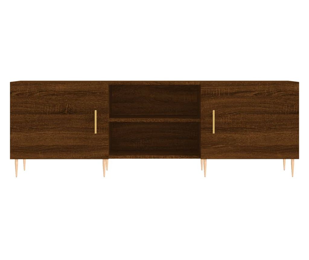TV komoda, smeđi hrast, 150x30x50 cm, kompozitno drvo - 5