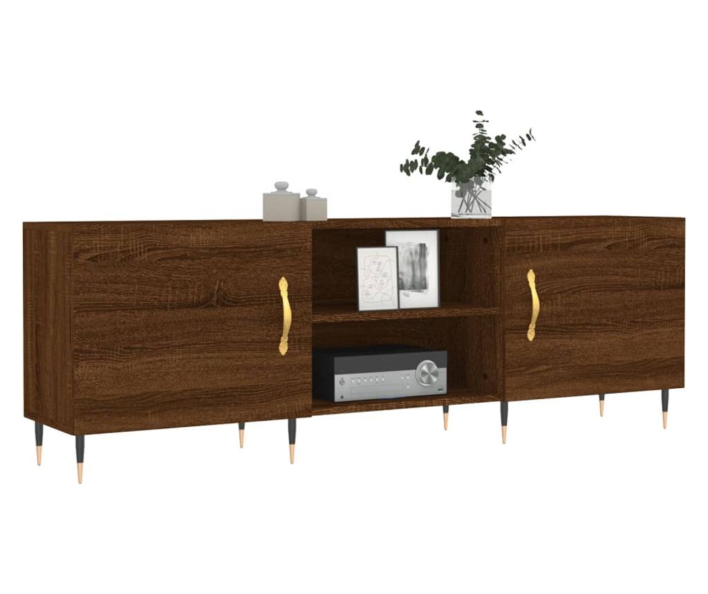 TV komoda, smeđi hrast, 150x30x50 cm, kompozitno drvo - 3