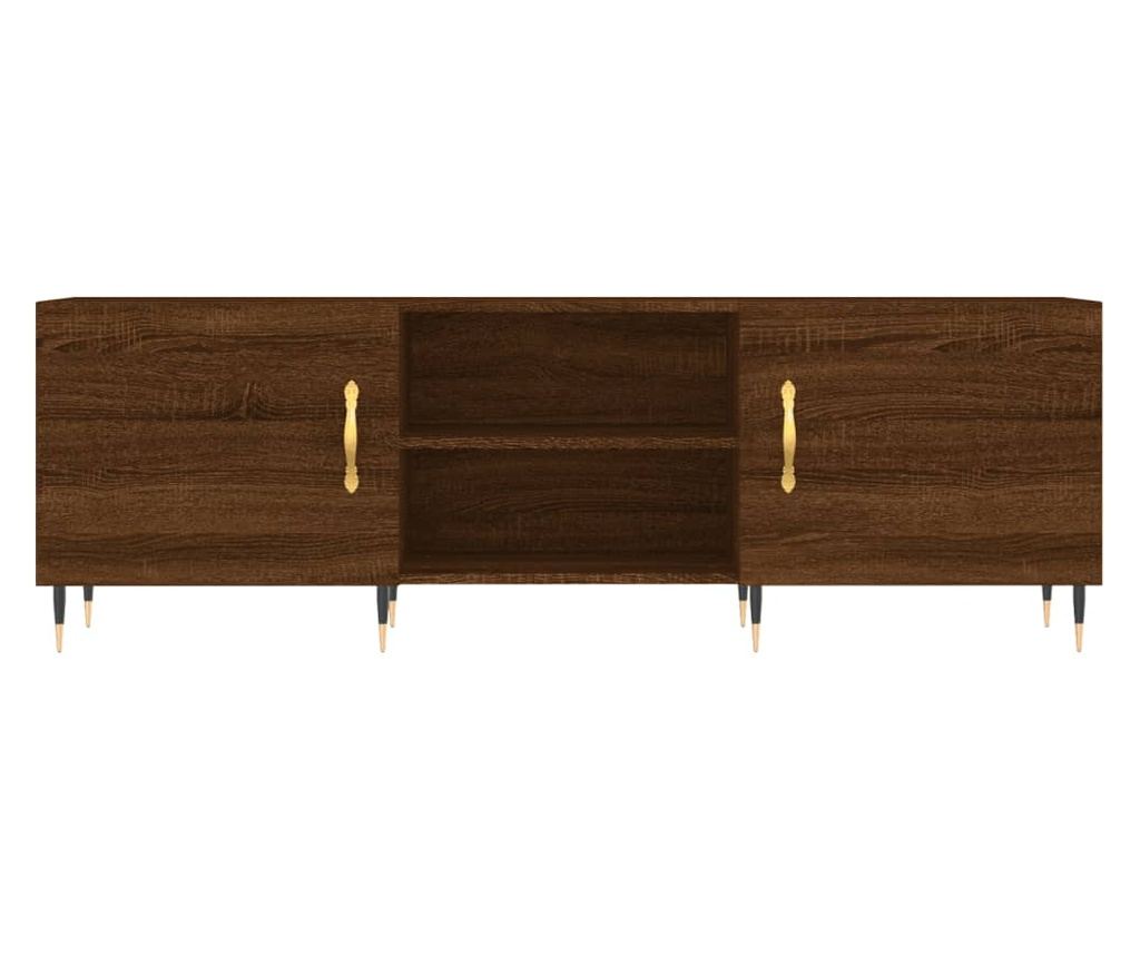 TV komoda, smeđi hrast, 150x30x50 cm, kompozitno drvo - 5