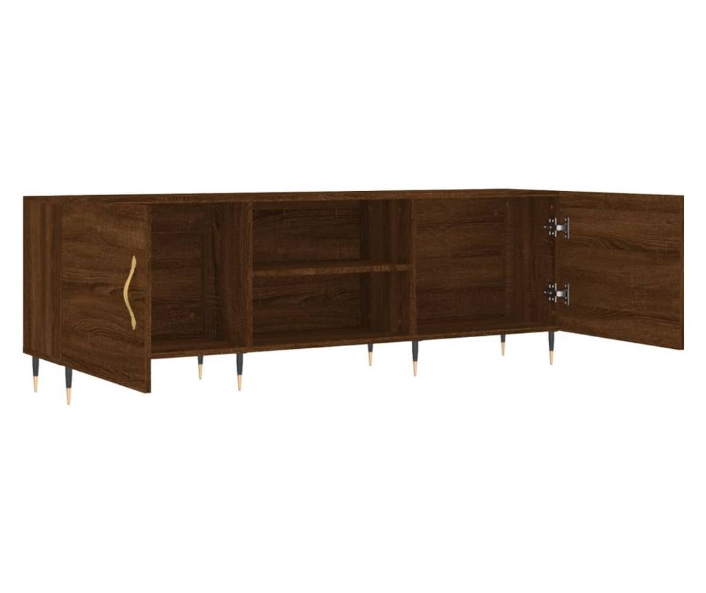 TV komoda, smeđi hrast, 150x30x50 cm, kompozitno drvo - 6