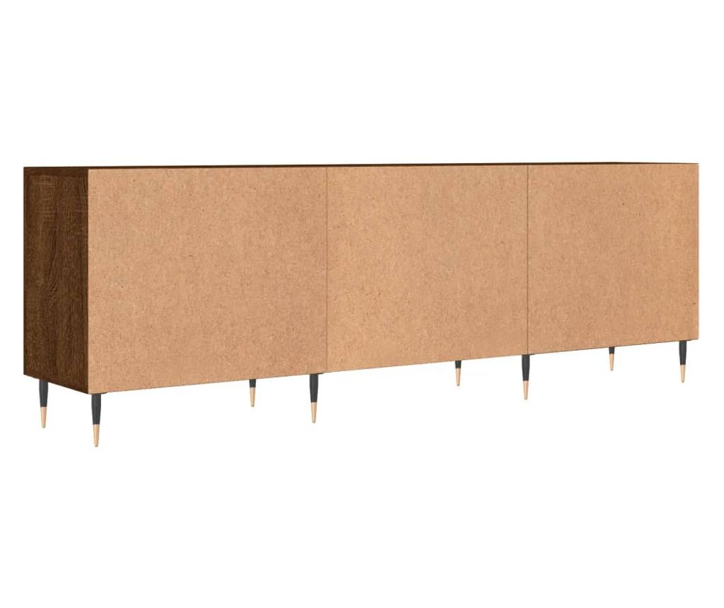 TV komoda, smeđi hrast, 150x30x50 cm, kompozitno drvo - 8