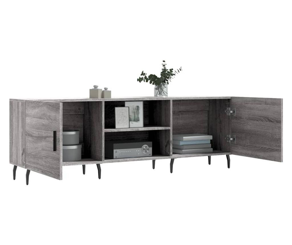 TV komoda, siva sonoma, 150x30x50 cm, kompozitno drvo - 4