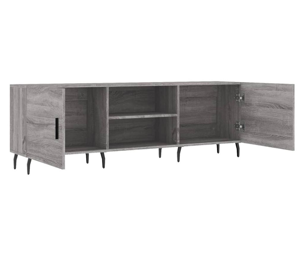 TV komoda, siva sonoma, 150x30x50 cm, kompozitno drvo - 6