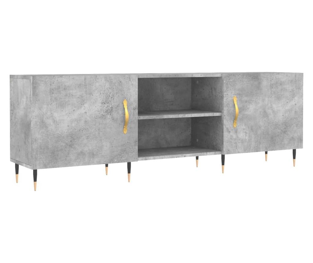 TV komoda, betonsko siva, 150x30x50 cm, kompozitno drvo - 2