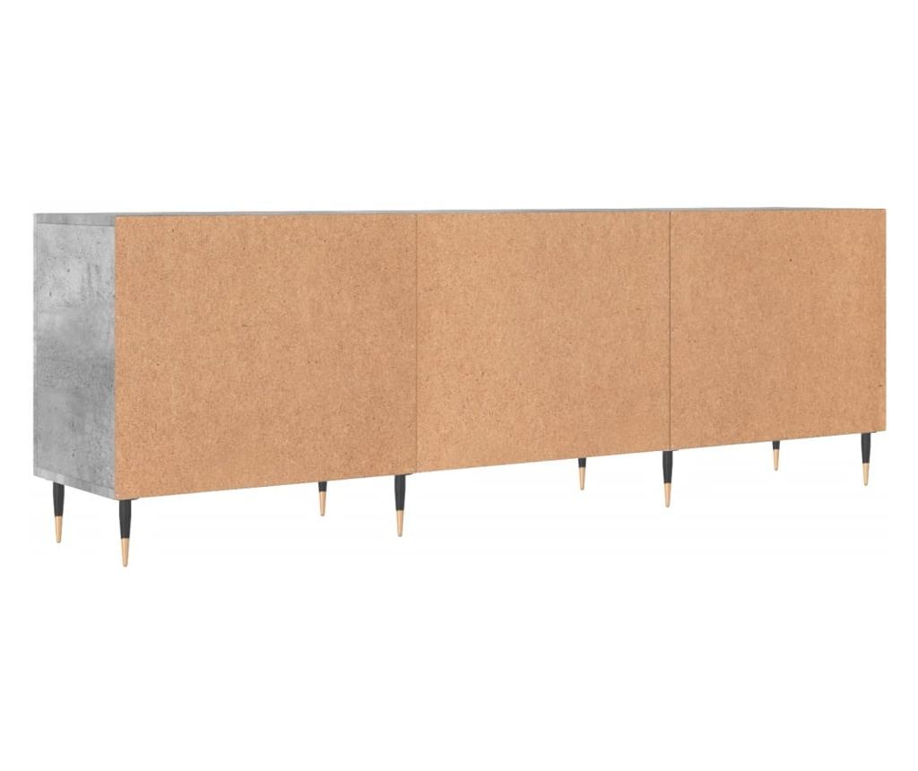 TV komoda, betonsko siva, 150x30x50 cm, kompozitno drvo - 8