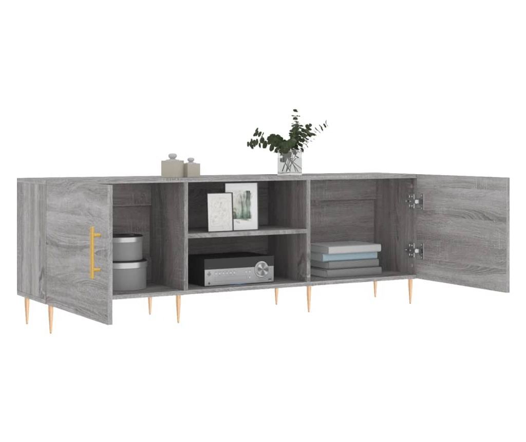 TV komoda, siva sonoma, 150x30x50 cm, kompozitno drvo - 4