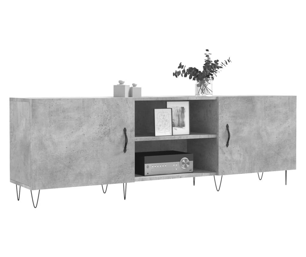 TV Ormarić, Betonsko siva, 150x30x50 cm, Kompozitno drvo - 3