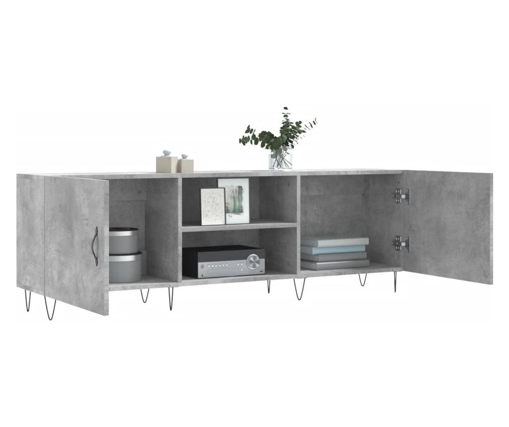 TV Ormarić, Betonsko siva, 150x30x50 cm, Kompozitno drvo - 4