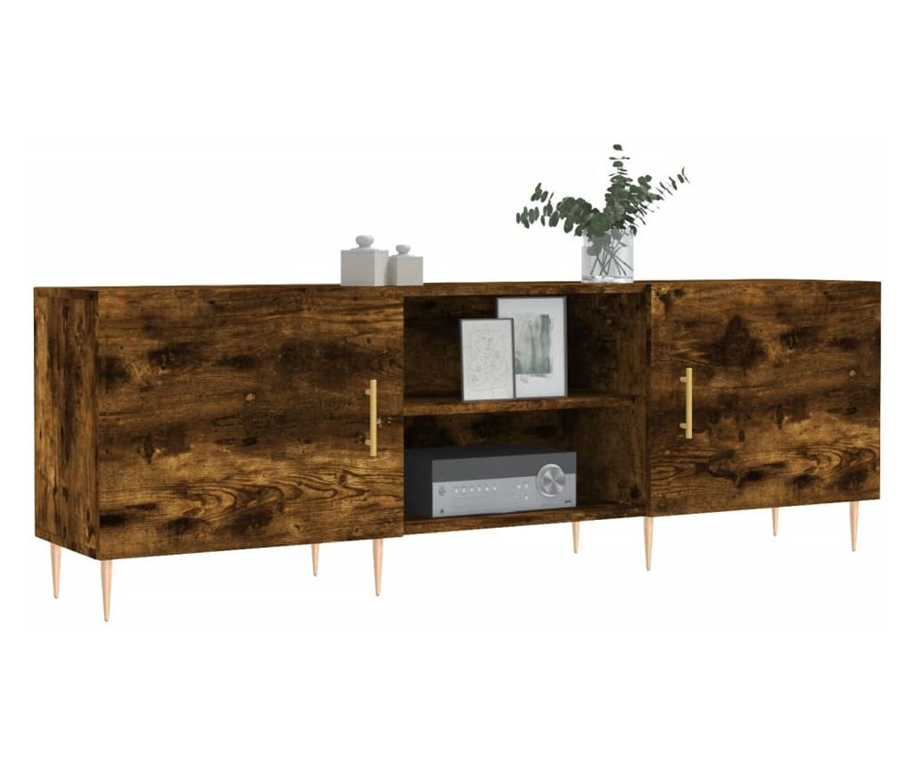 TV komoda, dimljeni hrast, 150x30x50 cm, kompozitno drvo - 3