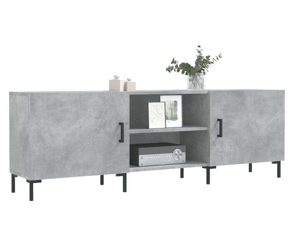 TV komoda, betonsko siva, 150x30x50 cm, kompozitno drvo - 3