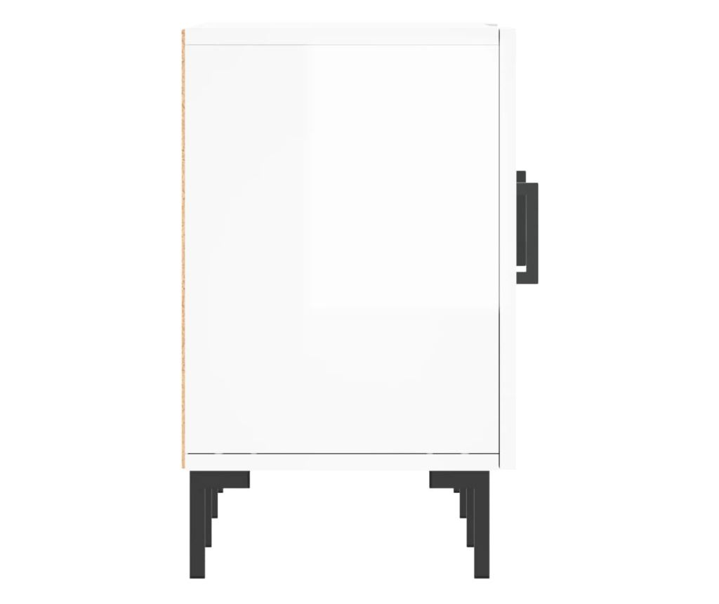 TV komoda, bijela visokog sjaja, 150x30x50 cm, kompozitno drvo - 7