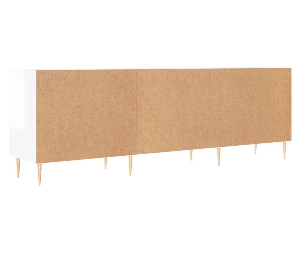 TV komoda, bijela visokog sjaja, 150x30x50 cm, kompozitno drvo - 8