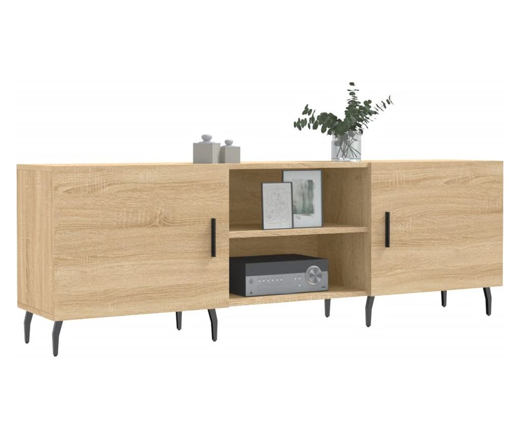 TV komoda, hrast sonoma, 150x30x50 cm, kompozitno drvo - 3