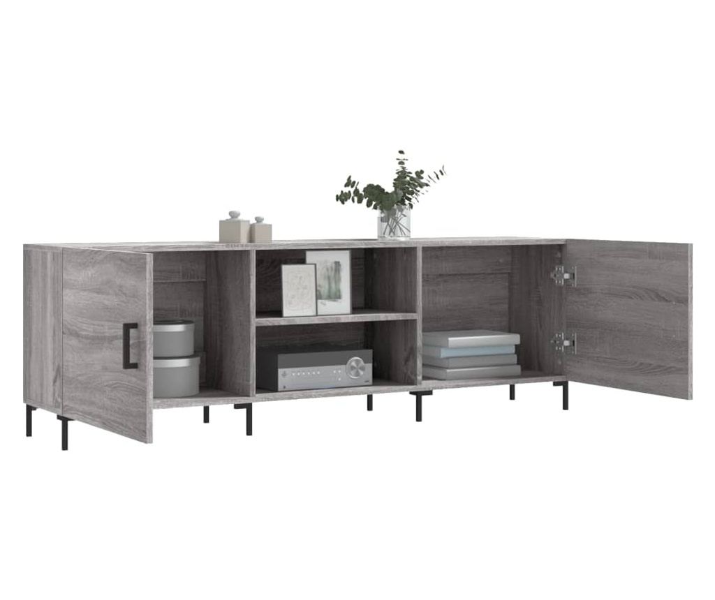 TV komoda, siva sonoma, 150x30x50 cm, kompozitno drvo - 4