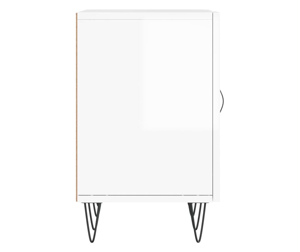 TV komoda, bijela visokog sjaja, 150x30x50 cm, kompozitno drvo - 7