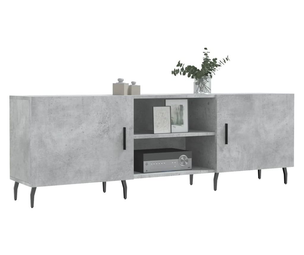 TV komoda, siva beton, 150x30x50 cm, kompozitno drvo - 3