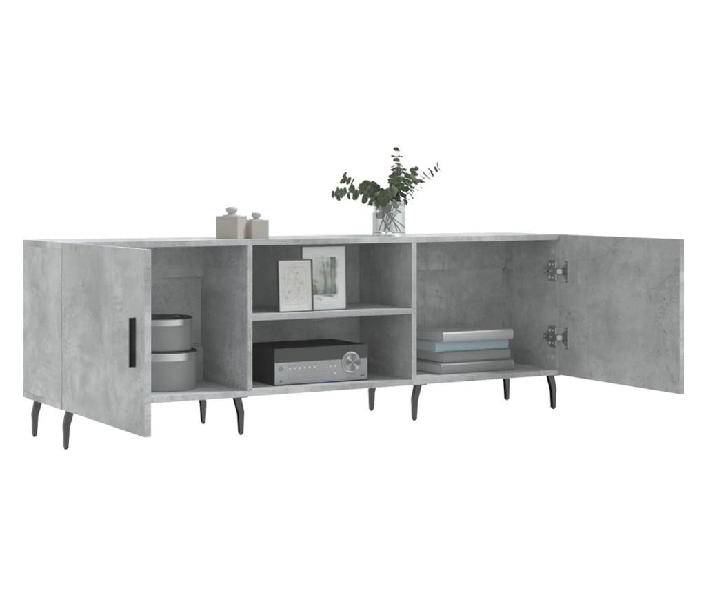 TV komoda, siva beton, 150x30x50 cm, kompozitno drvo - 4