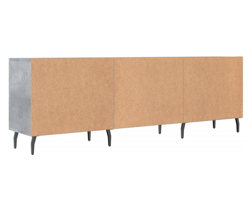 TV komoda, siva beton, 150x30x50 cm, kompozitno drvo - 8