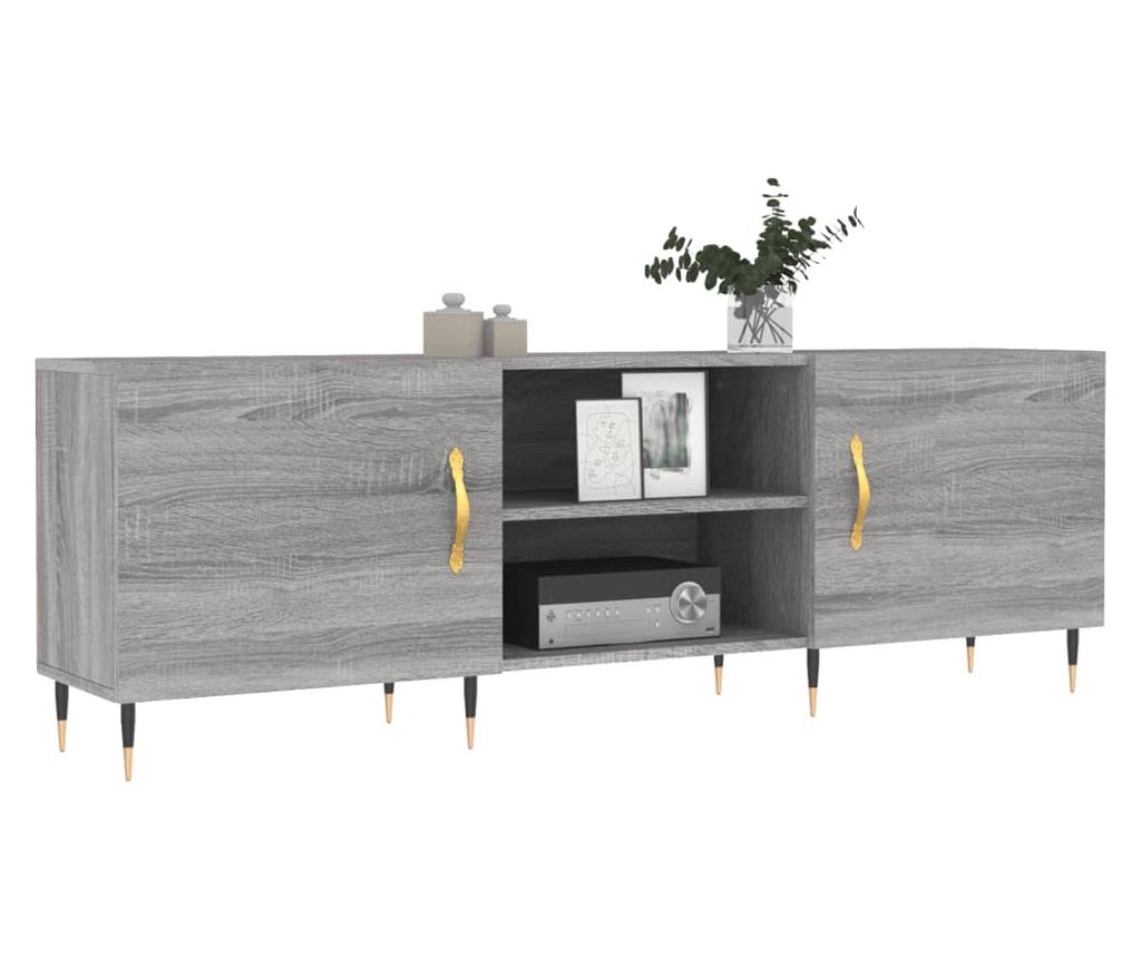TV komoda, siva sonoma, 150x30x50 cm, kompozitno drvo - 3