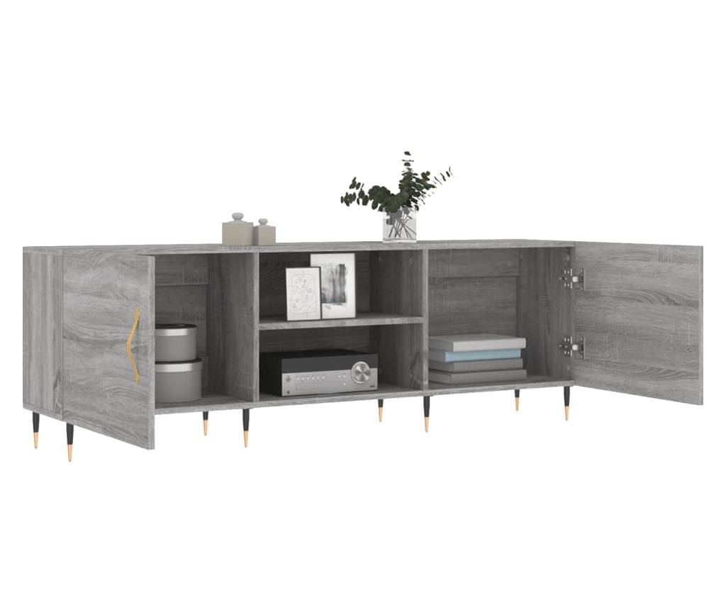 TV komoda, siva sonoma, 150x30x50 cm, kompozitno drvo - 4