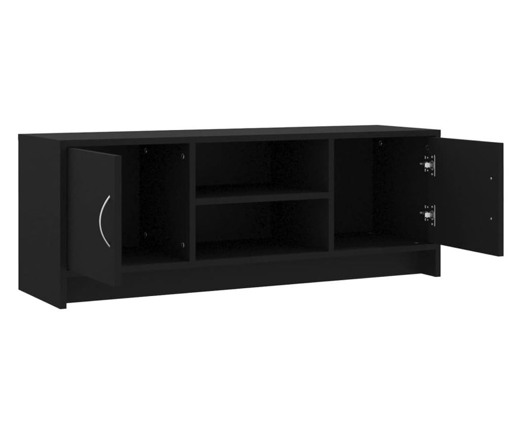 TV Ormarić, crna, 102x30x37,5 cm, Konstruirano drvo - 6