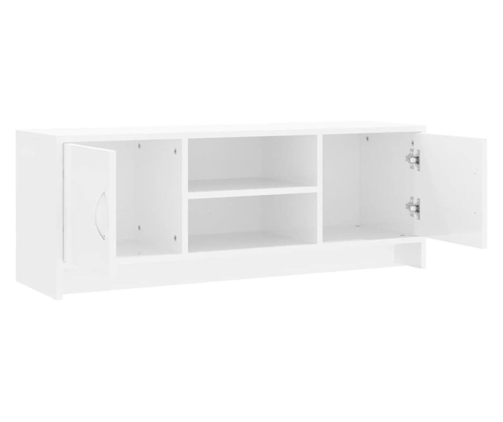 Visokosjajni bijeli TV ormarić, 102x30x37,5 cm, konstruirano drvo - 6