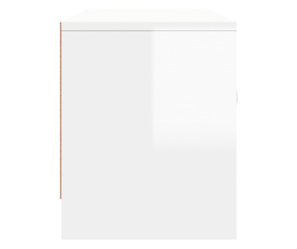Visokosjajni bijeli TV ormarić, 102x30x37,5 cm, konstruirano drvo - 7