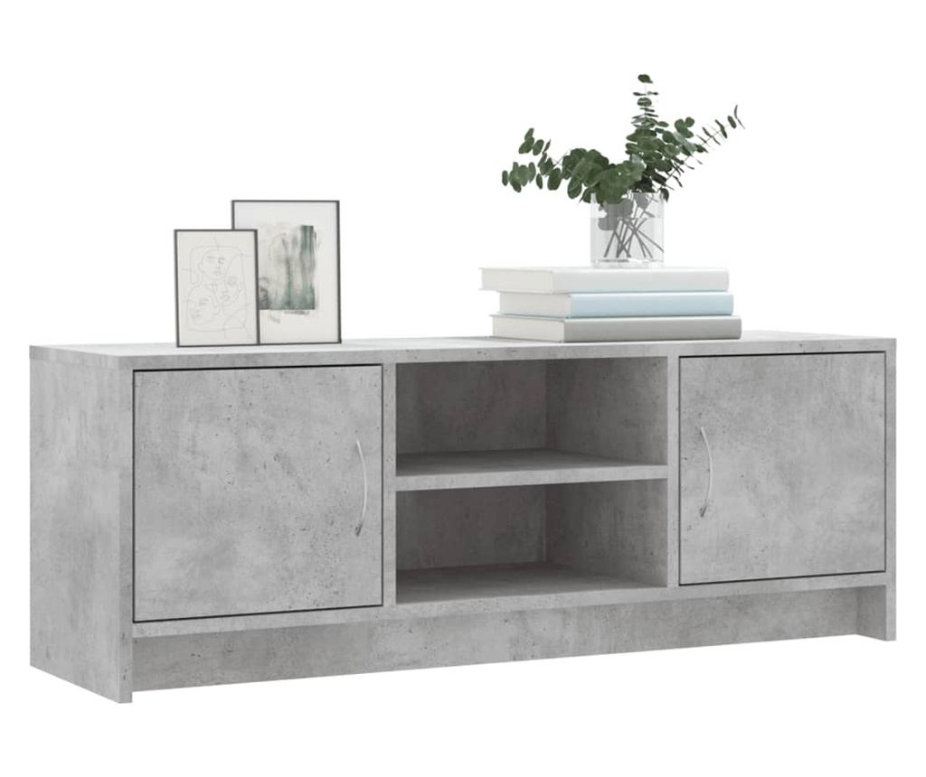 TV Ormarić, Betonsko Siva, 102x30x37,5 cm, Konstruirano Drvo - 3