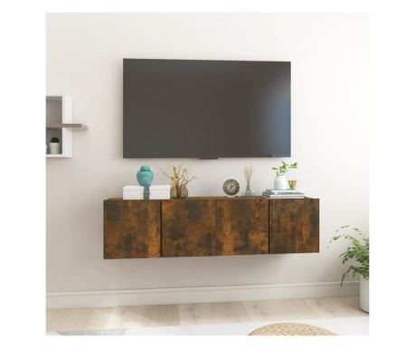 Zidne TV komode 2 kom. Boja hrasta 60x30x30 cm