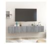 3 db Sonoma szürke falra szerelhető TV szekrény 60x30x30 cm forgácslap thumbnail 1