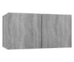 3 db Sonoma szürke falra szerelhető TV szekrény 60x30x30 cm forgácslap thumbnail 4