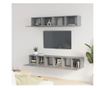 Set dulapuri TV, 5 piese, gri sonoma, lemn prelucrat