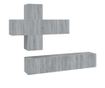 Set dulapuri TV, 7 piese, gri sonoma, lemn prelucrat