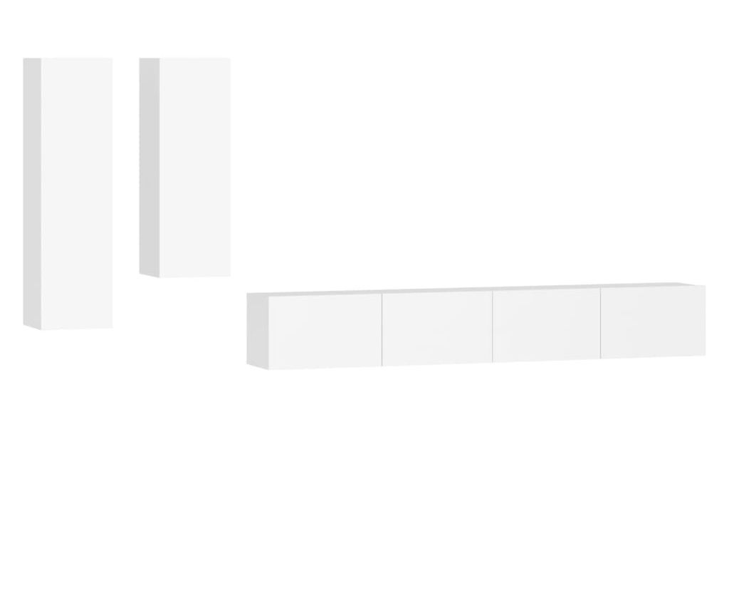 Garnitura TV ormarića, 4 komada, bijela, Konstruirano drvo - 2