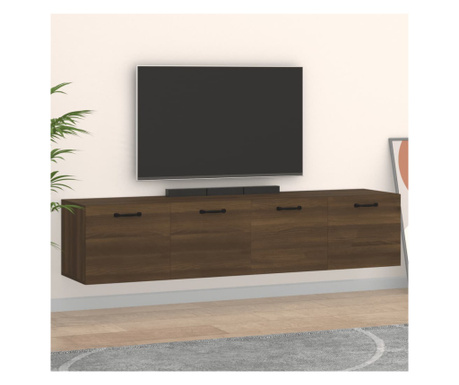 Dulapuri TV de perete 2 buc. stejar maro 60x36,5x35 cm lemn