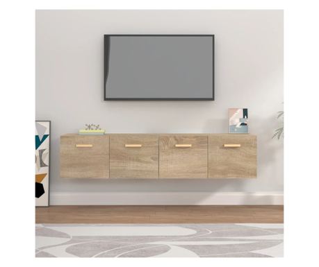 Stenske omarice, 2 kosa, sonoma hrast, 80x35x36,5 cm, les