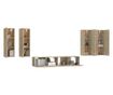 Set dulap TV, 6 piese, stejar sonoma, lemn prelucrat