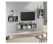 Set dulapuri TV, 4 piese, gri sonoma, lemn prelucrat