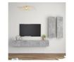 TV omarica, komplet, 4 kosi, betonsko siva, iverna plošča thumbnail 1