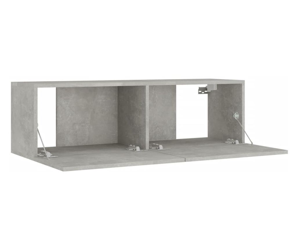 TV omarica, komplet, 4 kosi, betonsko siva, iverna plošča - 5