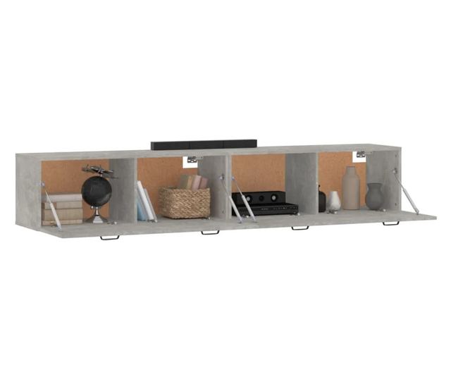 Stenske omarice, 2 kosa, Sonoma siva, 100x36,5x35 cm, les